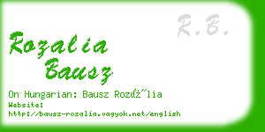 rozalia bausz business card